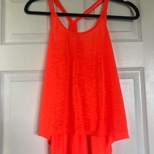Neon orange tank top